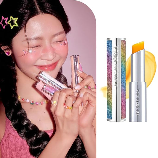 Rainbow Honey Lip Balm (+4 colors) Color-Changing, Non-Sticky, K-beauty, Korea Olive Young Awards Winner, High-Shine,Comfortable, tinted Lipbalm, moisturize with Manuka Honey