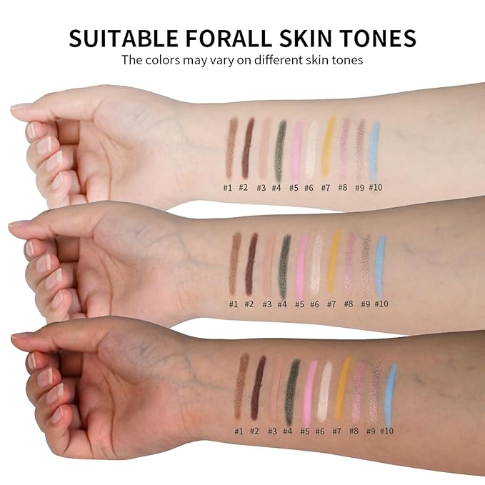 Eyeshadow Stick Waterproof Long Wear Cream Eye Shadow Pencil Single Shimmer Glitter Blendable Smokey Eyeshadow Crayon Cream to Powder Highly Pigmented Color Eyeliner Makeup, 4 GREEN