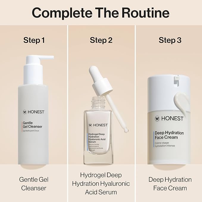 Honest Beauty Deep Hydration Face Cream for Dry Skin | Hydrates + Supports Natural Moisture Barrier | Hypoallergenic + Gentle for Sensitive Skin | 1.7 fl oz