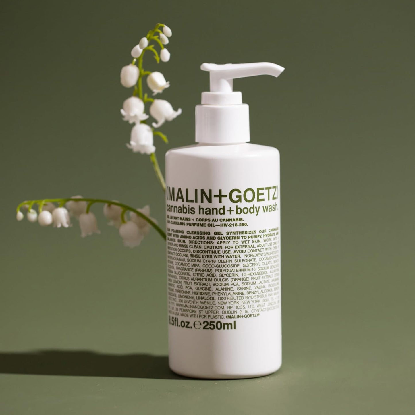 MALIN+GOETZ Cannabis Hand and Body Wash, White, 8.45 Fl Oz (Pack of 1)