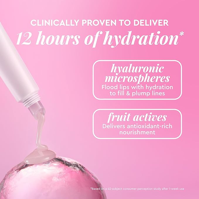 Glow Recipe Glass Balm Lip Treatment - 12Hr Hydrating Lip Balm & Moisturizer with Hyaluronic Acid to Smooth, Plump & Protect from Dryness, High Shine Finish - Clear Tint, Ice Bingsoo (15 ml)