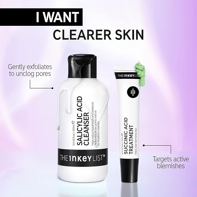 The INKEY List Salicylic Acid Cleanser, Face Wash for Blemishes, Blackheads, Oily Skin and Breakouts, Non-Drying Facial Cleanser Safe for All Skin Types, 5.0 fl oz