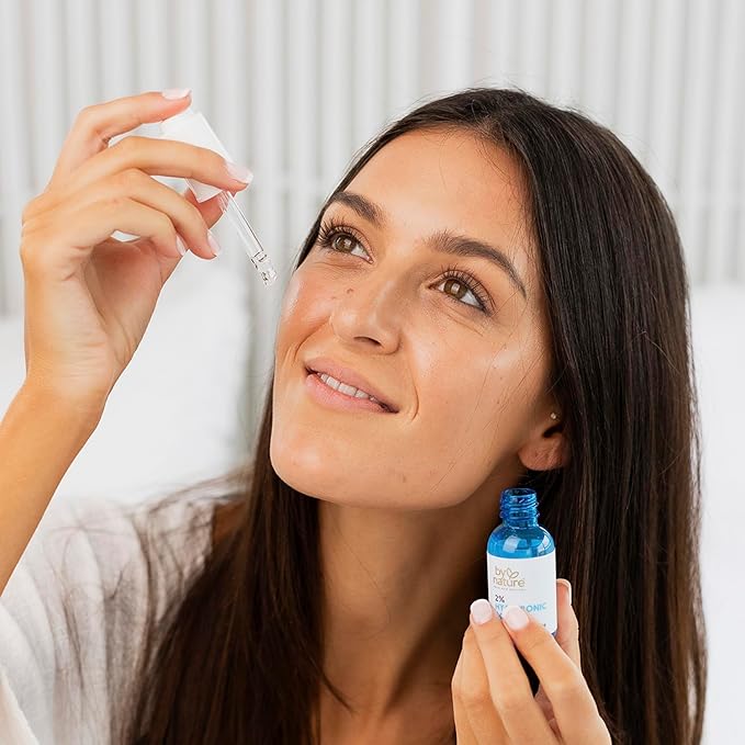 By Nature 2% Hyaluronic Acid Serum for Face & Neck - Skincare from New Zealand - 2% Hyaluronic Acid Facial Serum Concentrate - 1fl. Oz