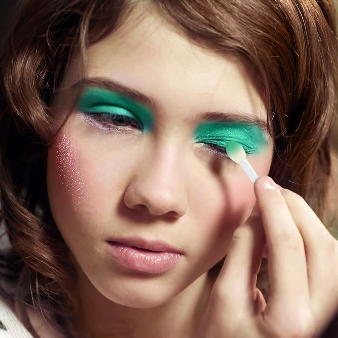 Expressions Girls Always Win Glisten & Glitter Makeup Palette 10 Color Eyeshadow Palette & Blush Makeup Novelty Beauty Set, Fold Out Compact with Mirror, Washable, Non-Toxic