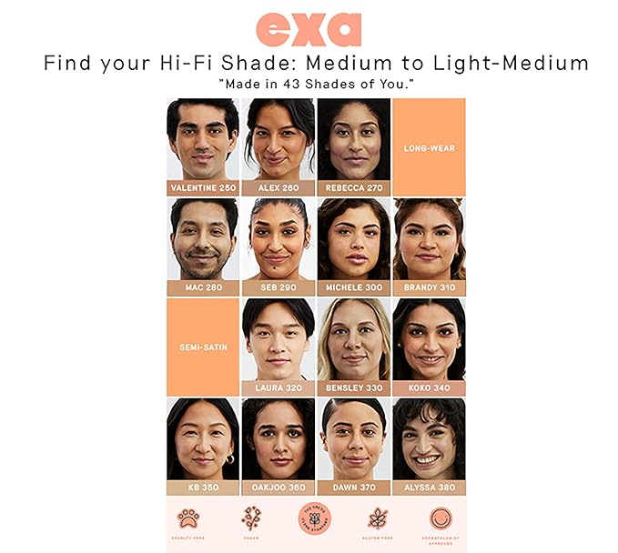 Exa Beauty - Natural High Fidelity Foundation | Clean, Vegan, Cruelty-Free Makeup (Fazon 110)