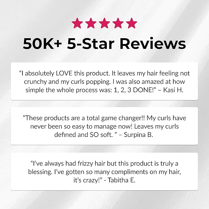 Love Ur Curls - Shampoo & Conditioner Set with All in One Curl Cream Styler for Kinky & Coily Hair, 3 Step System for Repair and Moisturizing