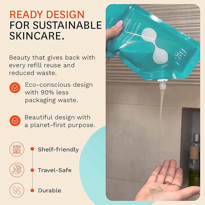 Fig.1 Exfoliating Body Scrub, Polish for Rough & Dead Skin, Keratosis Pilaris, Strawberry Skin, Volcanic Pumice, Glycerin, Eucalyptus Fragrance, Skin Smoother, Body Wash Scrub, 200 ml