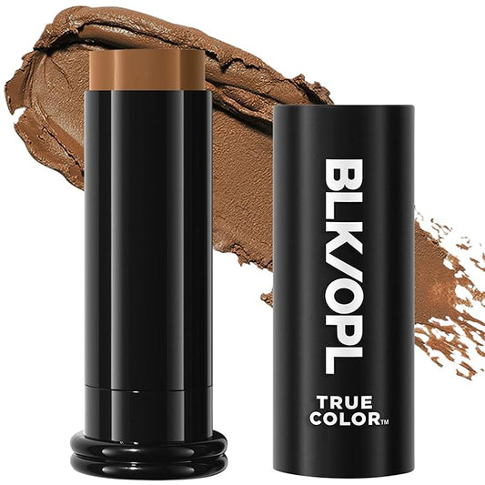 BLK/OPL Skin Perfecting Foundation Stick, SPF 15 Buildable & Blendable Face Foundation Makeup with Matte Finish - Full Coverage, Color Correcting & Sculpting - Hypoallergenic (Amber)