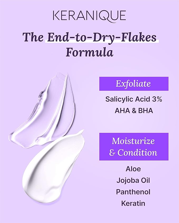 Anti Dandruff Shampoo & Scalp Restoring Conditioner - Gentle for Color-Treated Hair - Best for Thinning Hair & Dry Scalp - Antidandruff Shampoo for Women & Deep Conditioner by Keranique