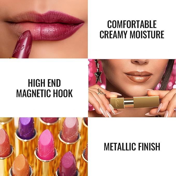 Oulac Red Lipstick & Lipliner Set High Impact Lipcolor with Moisturizing Formula, Vegan Beauty, Full-Coverage Lip Color, Gift Lipstick for Women, 4.3g X 3PCS, LL07+03+04