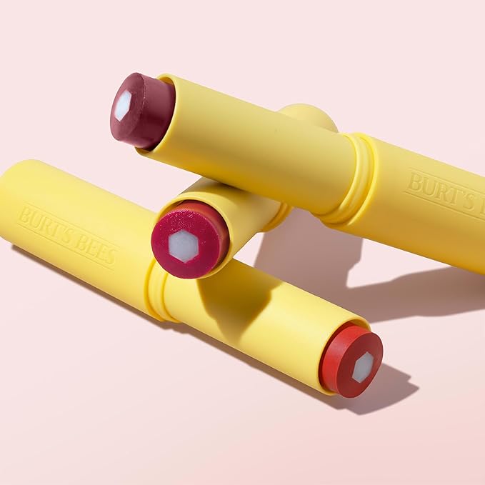 Burt’s Bees Back to School Gift Ideas, Tinted Boosted Balm, Cheeky Cherry, Hydrating Tinted Lip Balm with Vitamin C, E, and F Core, 24 Hour Lip Moisturizer, 100% Natural Origin, 1 Count, 0.16oz