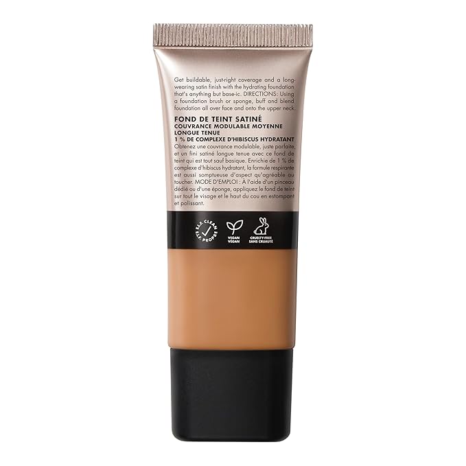 e.l.f. Soft Glam Foundation, Medium Coverage, Long-Lasting & Buildable Foundation For A Smooth, Satin Finish, Vegan & Cruelty-Free, 42 Tan Neutral
