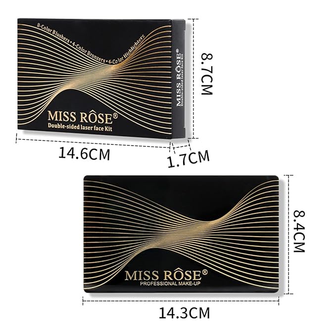 16 Colors Blush Contour Highlighter Makeup Palette with Brush, Shimmer Matte Mineral Face Blush Powder for Cheek, All in One Face Sculpting Bronzer Blusher Illuminator Concealer Palette