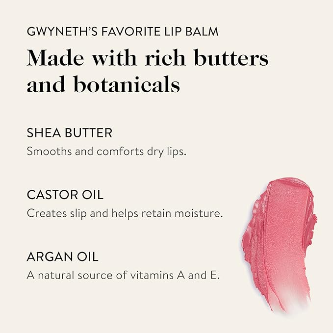 goop Beauty Tinted Lip Balm - Moisturizing, Soothing, Hydrating Lip Balm for Chapped, Cracked & Dry Lips, Nude-Pink Color, 0.16 oz