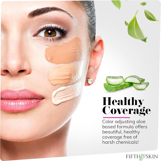 Fifth & Skin: Better’n Ur Skin Liquid Foundation (RICH TAN) - Natural, Organic, Vegan, Cruelty-Free - Gluten-Free Beauty with Buildable Coverage and Palm-Free Luxury - 1 oz