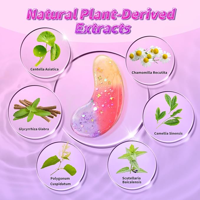 Eye Masks (24 Pairs) - Gift for Her - Under Eye Patches for Dark Circles, Puffiness, Wrinkles, Soothing & Hydrating, Skincare Eye Gel Pads, Beauty Essential for Women, Bridesmaid Gifts