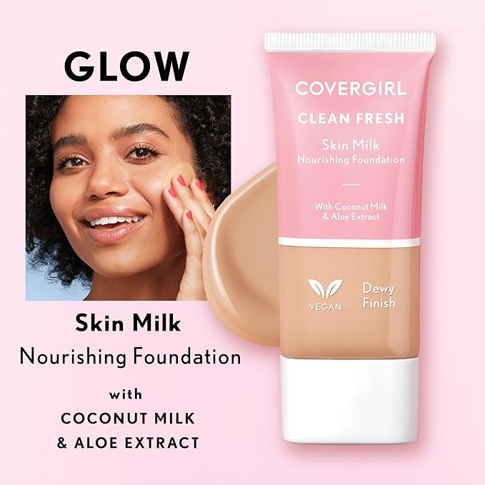 COVERGIRL, Clean Fresh Skin Milk Foundation, Medium, 1 Fl Oz (Pack of 1) (packaging may vary)