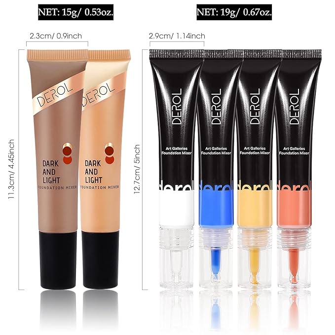 Light Cream Foundation Mixing Pigment for Adjusting Shade and Color Corrector, Blends Easily, Light Cream Color Corrector for Adjusted to Lighten Various Foundation Colors (Light Cream)