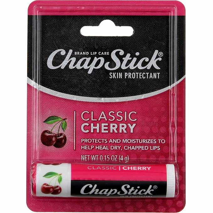 0.15 Oz Cherry Flavor Skin Protectant Flavored Lip Balm Tube (Pack of 4)
