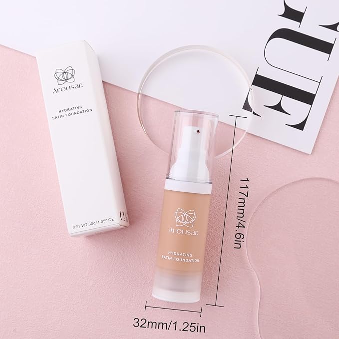 Liquid Foundation Makeup, Improves Uneven Skin Tone, Lightweight and Flawless Coverage for Hours 5# MEDIUM