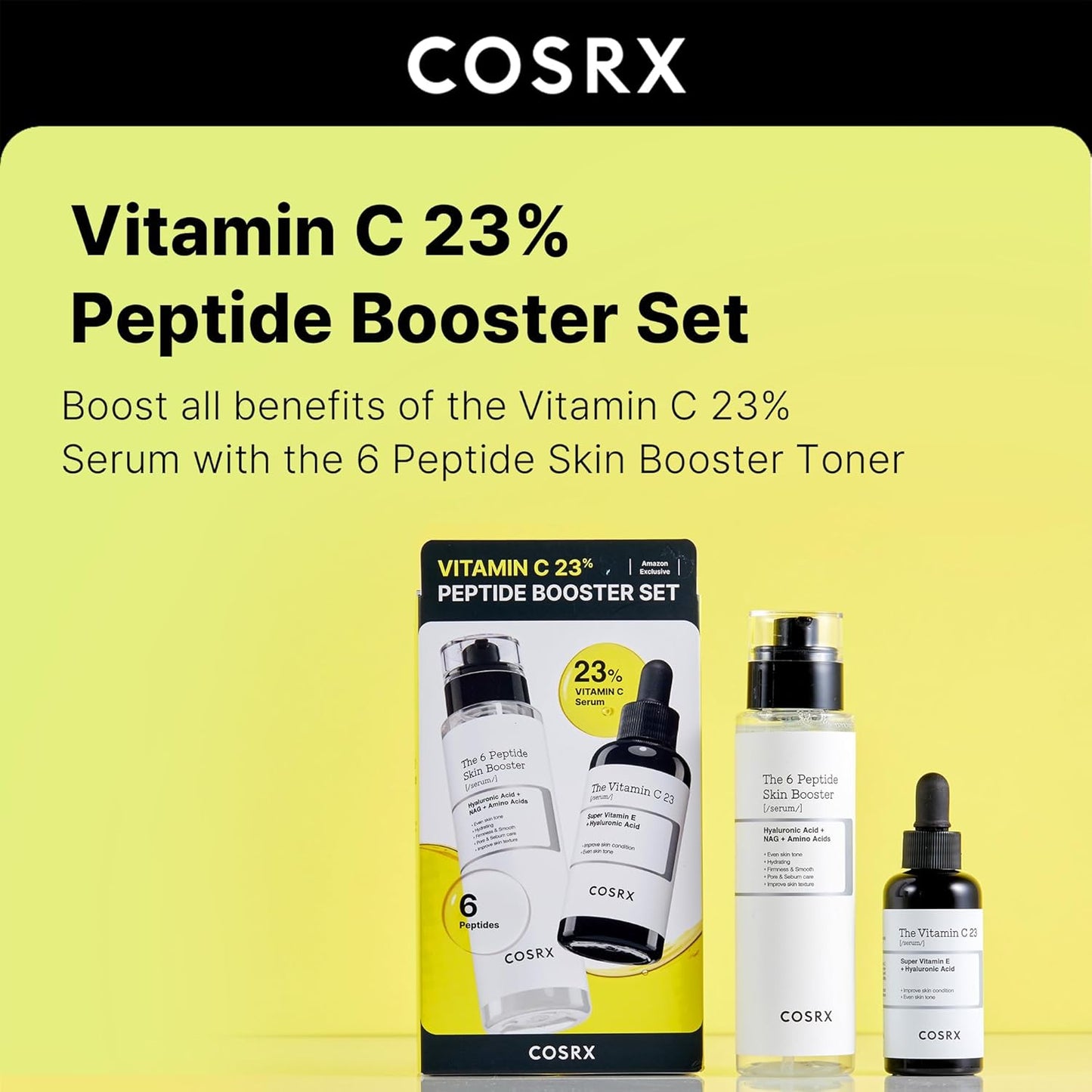 COSRX Vitamin C 23% Peptide Booster Set - Amazon Exclusive - Korean Skin Care, Gift Sets, Vitamin C Serum, Face Serum