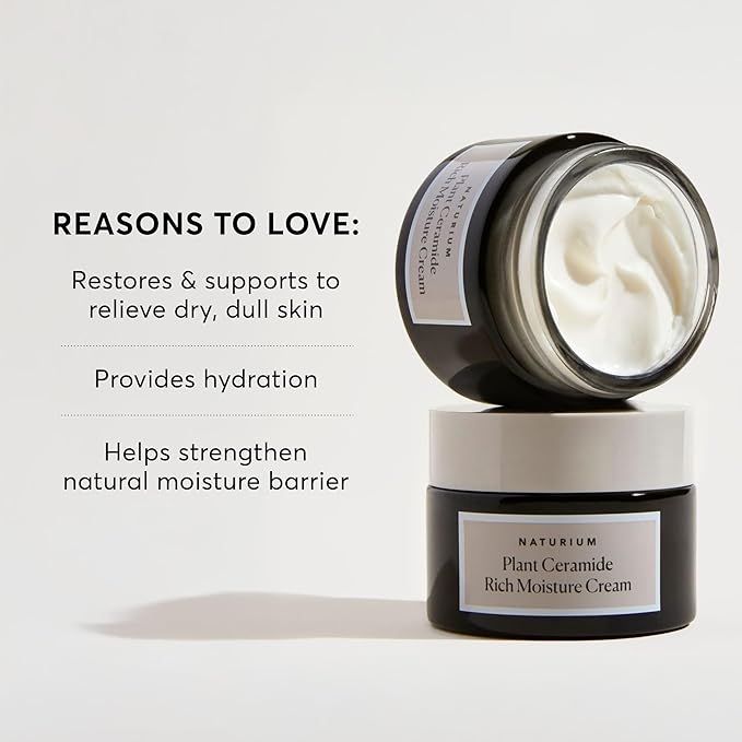 Naturium Plant Ceramide Rich Moisture Cream, Hydrating & Anti-Aging Skincare, 1.7 oz