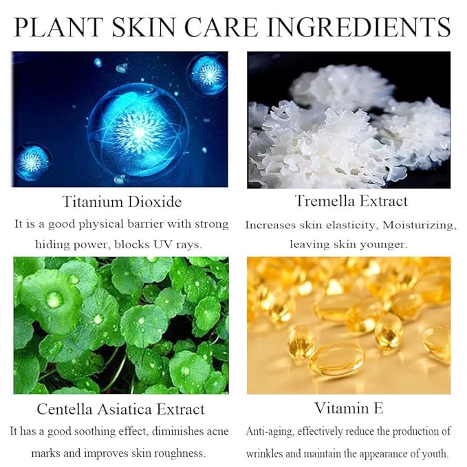 Air Cushion CC Cream Mushroom Head Cushion Foundation, BB Cream Face Makeup for Mature Skin Moisturizing Concealer Brighten Long-Lasting, Even Skin Tone for All Skin Types (Ivory)