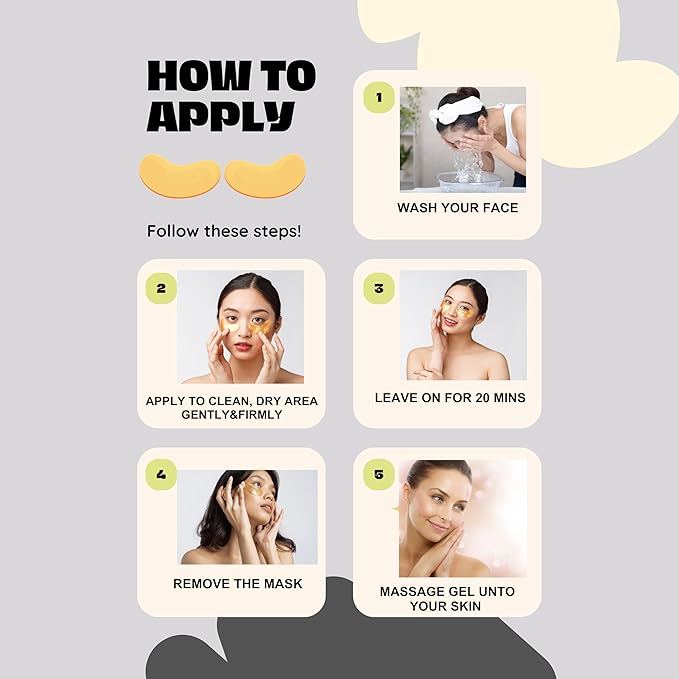 Under Eye Patches (60PCS) Under Eye Mask Collagen, Antioxidants & Hyaluronic Acid Collagen, Under Eye Wrinkle Eye Gels Pads, Anti-Aging Eye Mask Reduce Dark Circles, Puffiness Undereye Bags, Wrinkles