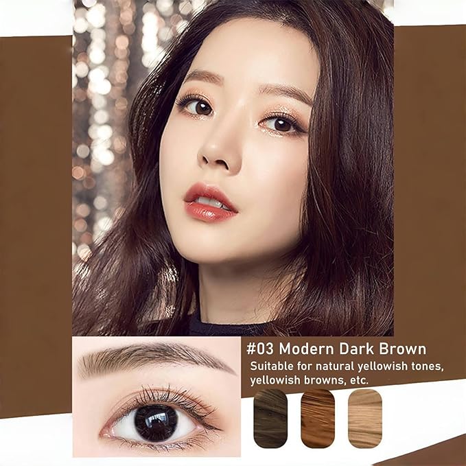 Eyebrow Pencil Dark Brown,Eyebrow Pencils for Women,Micro Brow Pencil Waterproof Smudgeproof,Ultra-Precise Tip Long-Lasting Brow Pencils for Natural Eye Brows,Built-In Spoolie Brush,03 Dark Brown.