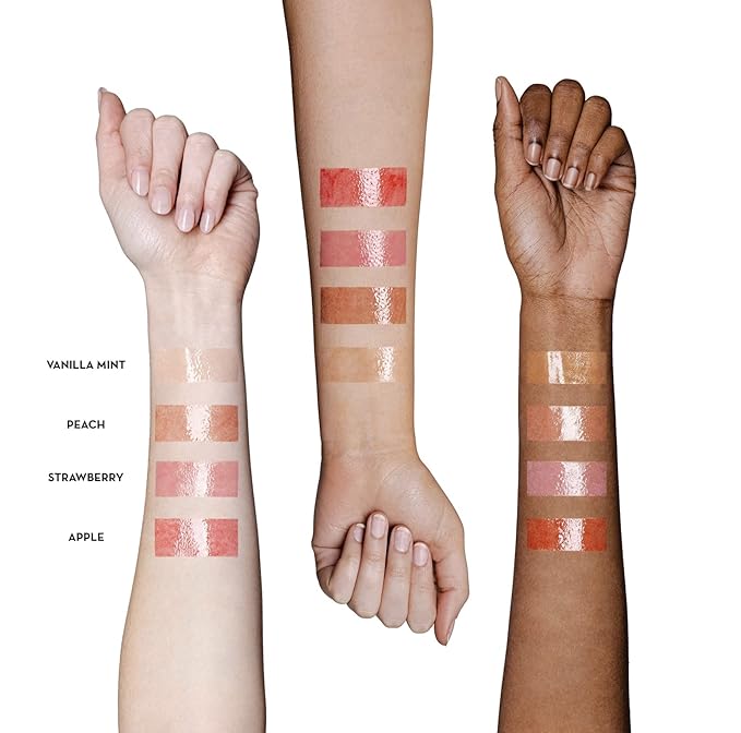 The Crème Shop x Hello Kitty Kawaii Kiss Hydrating, Rejuvenating Lip Oil with Nourishing Jojoba, Vitamin E & Luxurious Jelly Formula - Peach-Flavored (Tinted)