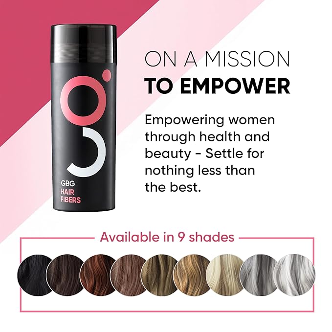 GBG Hair Fibers for Thinning Hair & Bald Spots (Dark Brown) - 25g Bottle - Conceals Hair Loss - Instant Cover Up & Volume in 30 Seconds, Hair Powder for Women & Men - Cruelty Free