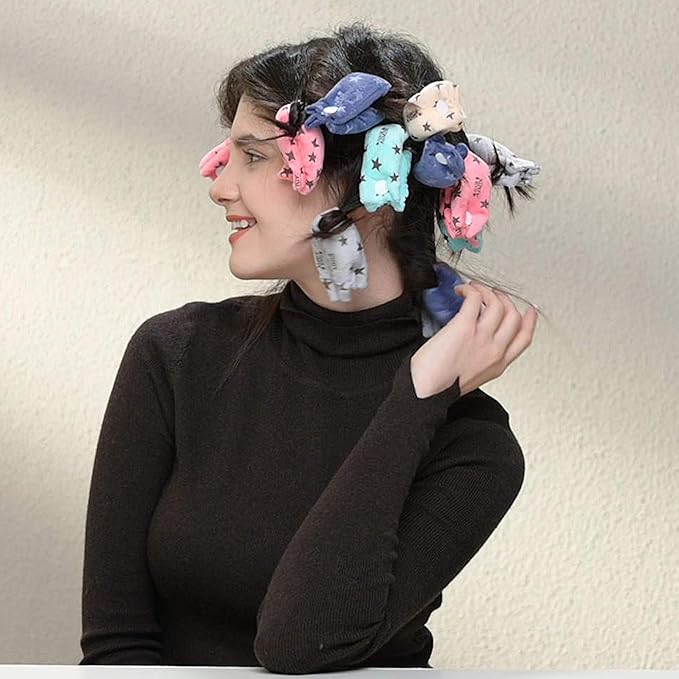 Aimin Hair Heatless Hair Curlers No Heat, Heatless Curls Overnight Blowout Rods, No Heat Hair Curlers To Sleep In, Soft Flexi Rods For Long Hair, Thick Curling Rod Styling Tools (20pcs) …