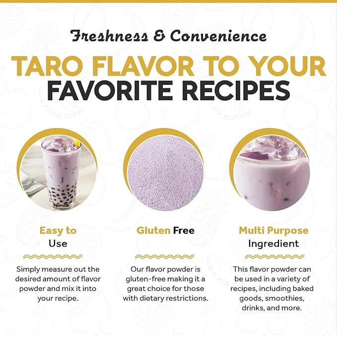 Fanale Premium Taro Bubble Tea Flavoring Powder | Perfect for Baking, Smoothies, Desserts and Drinks | Instant Flavoring Powder for Boba Milk Tea- 2.2 Pounds (Pack of 1)