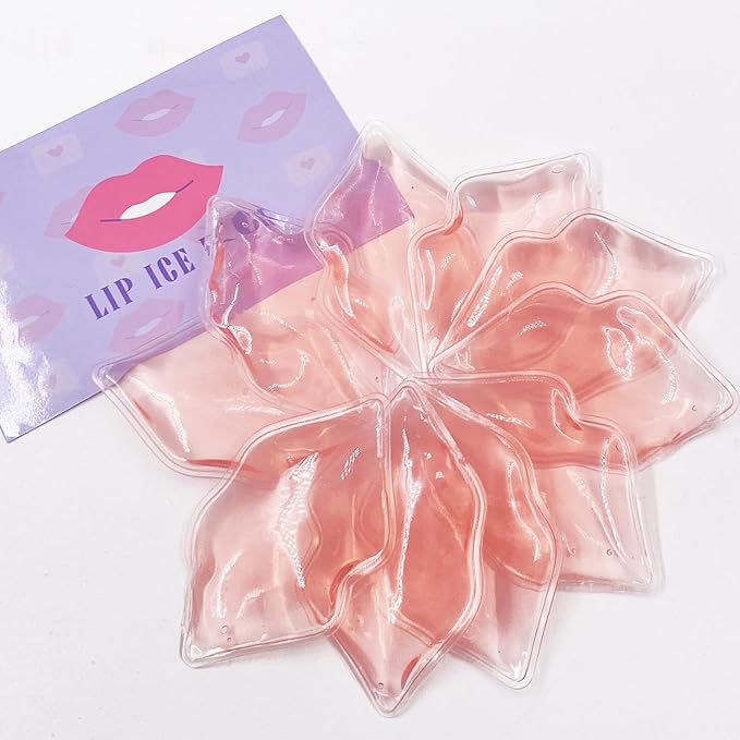 Lip Ice Pack for Cosmetic (10 PCS)，Ice Pack After lip ice treatment, reusable ice pack lip shape ice pack to relieve pain and relax lips, anti-aging lip care ice pack to reduce lip swelling