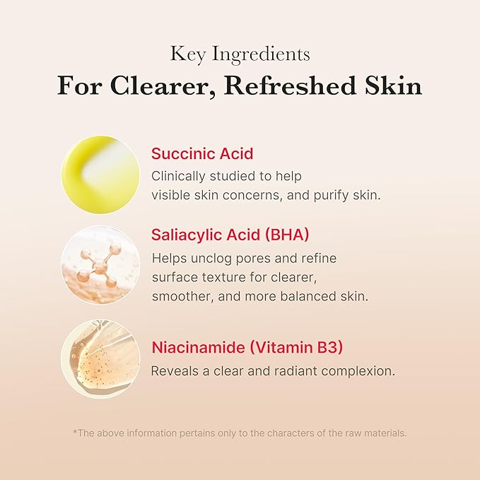 Medicube Red Succinic Acid Panthenol Facial Peeling Pads - Exfoliating Toner Pads for Breakout-Prone Skin with Niacinamide, AHA, BHA, and Soothing Panthenol - Non-Comedogenic