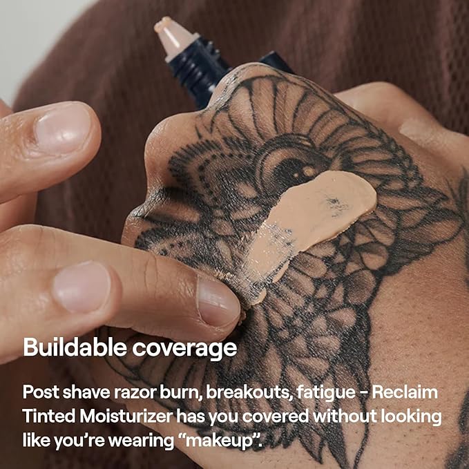 APOSTLE Reclaim Tinted Moisturizer for Men (5 Mandeville) - Niacinamide, Vitamin E, Squalane, Hyaluronic Acid, Tinted Face Moisturizer For Men. Hydrates, Evens Skin Tone, Reduces Fine Lines, 1 Fl. Oz.