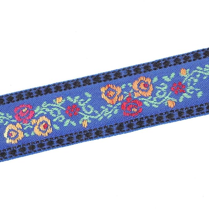 Boho Necklace Flower Choker Necklace Leaves Chain Necklace Jewelry for Women and Girls (Blue)