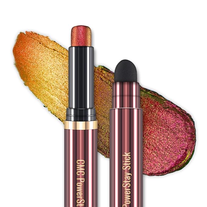 CHARMACY Duochrome Long Stay Eyeshadow Stick, Creamy Eye Shadow Stick, Multicolor-Shifting Glitter Eyeshadow, Waterproof & Smudge-Proof, High Pigmented, Built-in Smudger #06