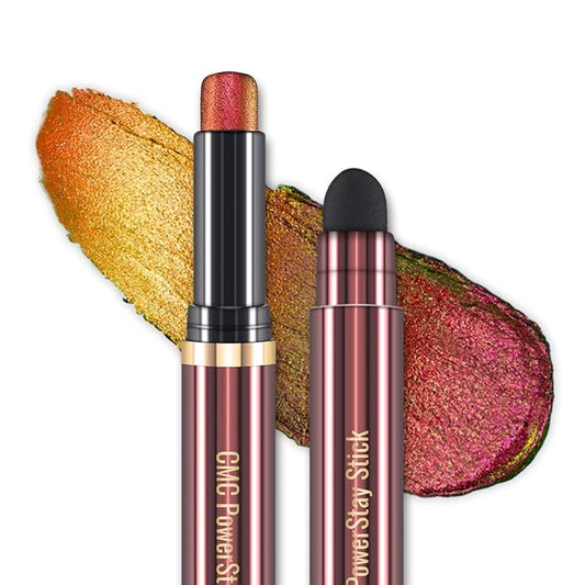 CHARMACY Duochrome Long Stay Eyeshadow Stick, Creamy Eye Shadow Stick, Multicolor-Shifting Glitter Eyeshadow, Waterproof & Smudge-Proof, High Pigmented, Built-in Smudger #06