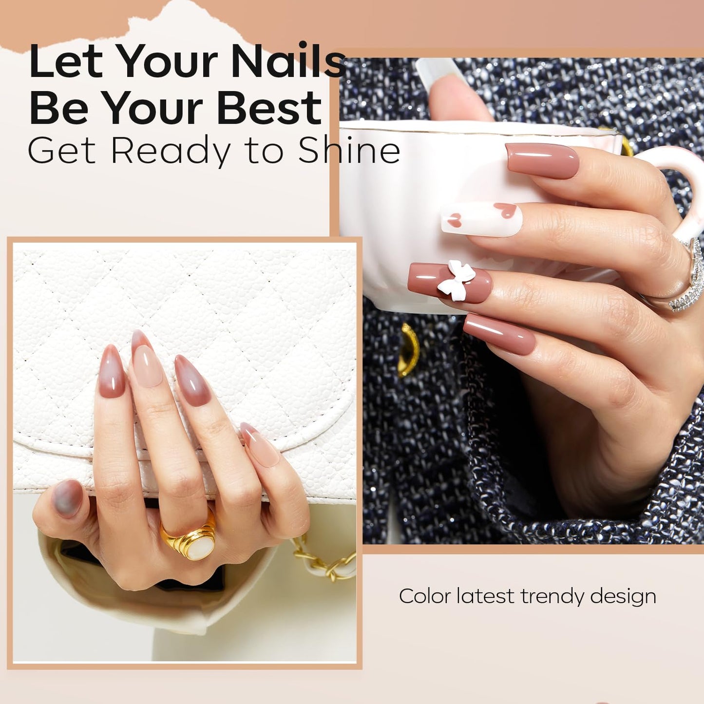 modelones Brown Nail Polish, Neutral Dark Nude 15 ml Quick Dry Nail Lacquer Strengthener Chip Resistant Long Last Shine Fingernail Toe Nail Art DIY Home Travel Manicure Gift for Women Girls 0.5 Fl Oz