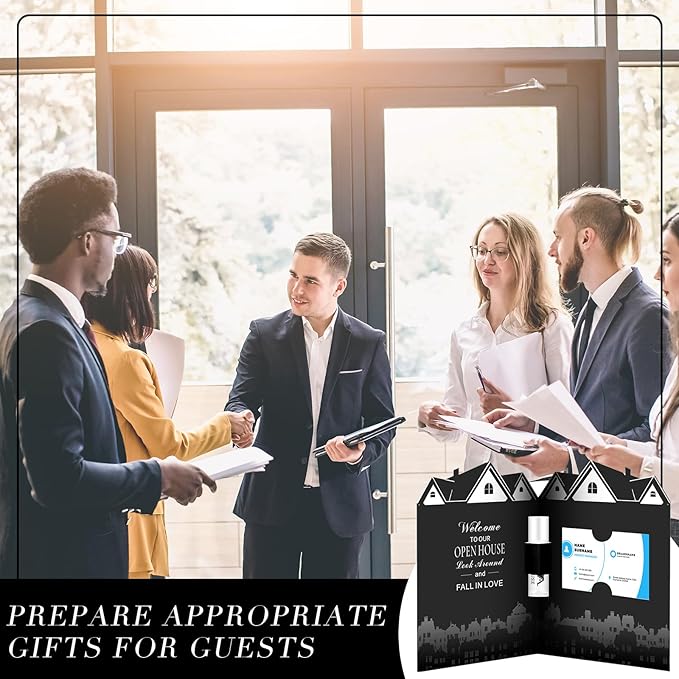 50 Pcs Open House Lip Balm with Cards Real Estate Agent Supplies Lip Moisturizer Moisturizing Lip Balm Bulk Moisturizing Lip Balm Stick for Open House Business Advertising Events