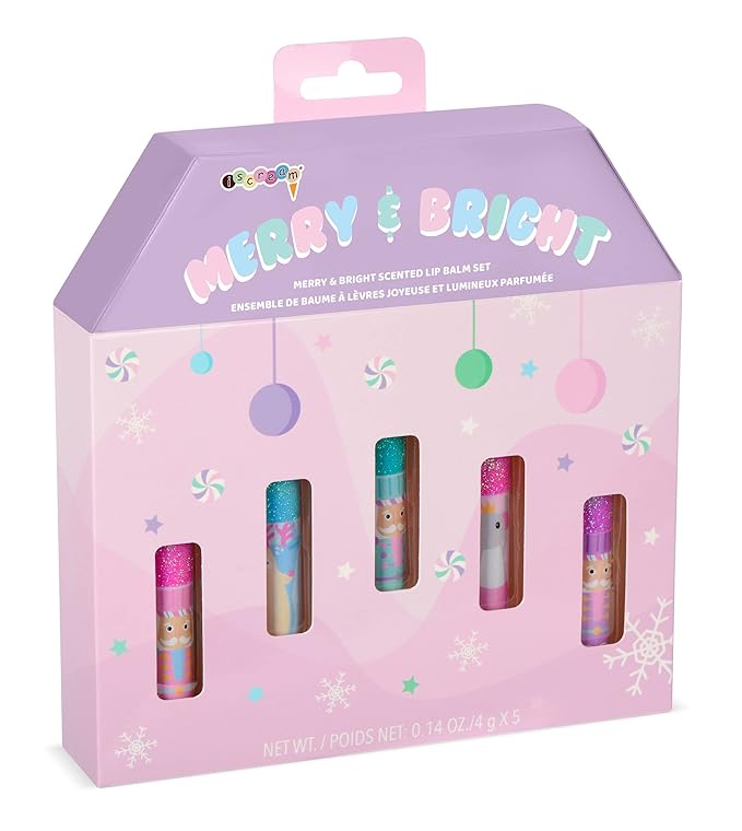 iscream Nutcracker Sweet 5-piece Scented Holiday Lip Balm Set