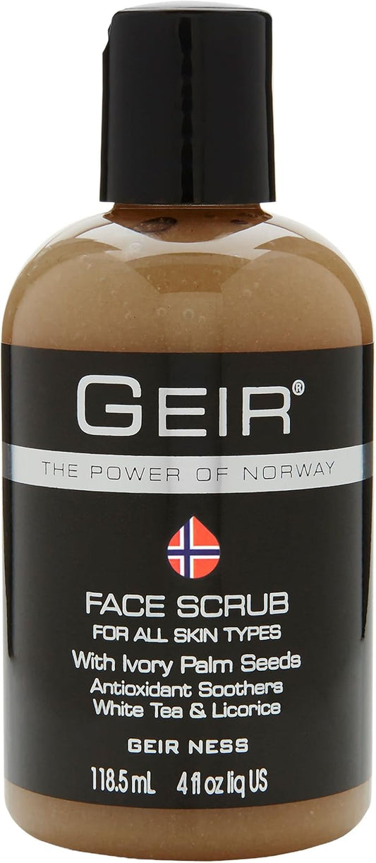 Geir Ness Face Scrub - Exfoliates Skin - Nourishing Facial Scrub for Clogged Pores