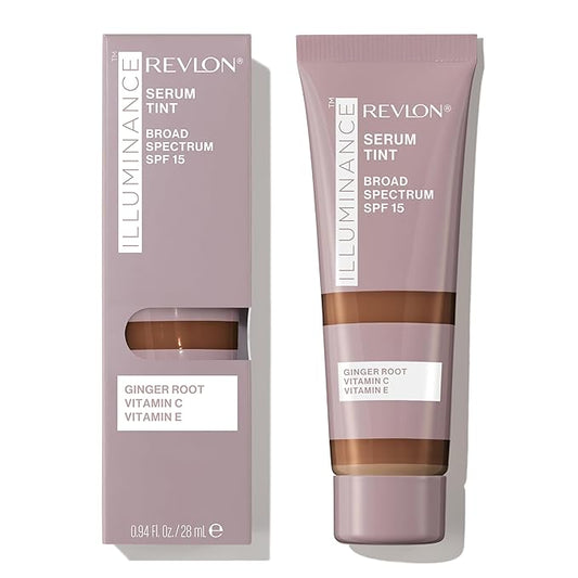 Revlon Illuminance Tinted Serum, Triple Hyaluronic Acid, Evens Out Skin Tone Over Time and Hydrates All Day, SPF 15, 601 Soft Nutmeg, 0.94 fl oz.