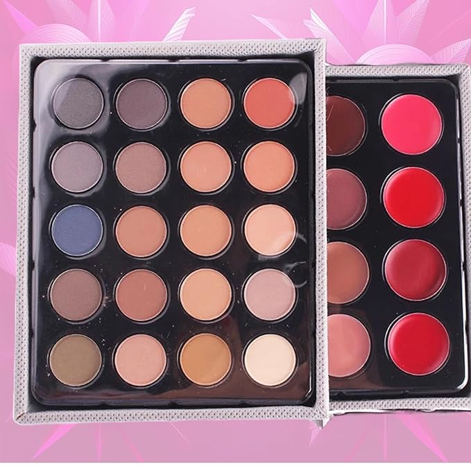 132 Colors All In One Ultimate Color Makeup Kit: Carry All Trunk with Cosmetic Contouring Palette, Concealer, Face Powder, Lip Gloss, Blusher, Contour Shade, Eye Liner, and Eyebrow Powder.