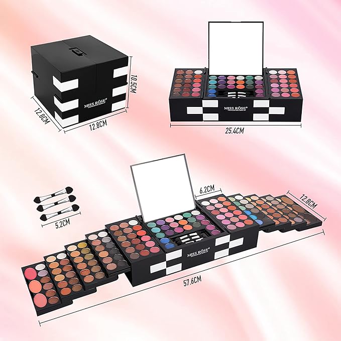 Eyeshadow Palette Cosmetics,Contour Palette Maquillaje Para Mujer,makeup Kit for Women Full Kit,With 142 Color Eyeshadow 3 Color Blush 3 Color Eyebrow Powder…