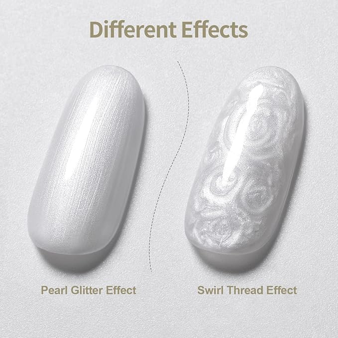 RARJSM Builder Nail Gel Polish Pearl Silver Hard Gel in a Bottle Mermaid Shell Glitter Pearlescent Thick Extension Structure Gel for Nails 15ml Soak Off Curing Requires Salon Home DIY Beginer Use