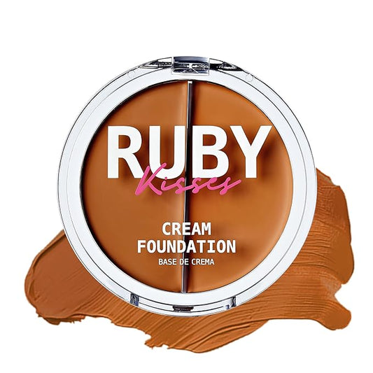 Ruby Kisses 3D Face Creator Cream Foundation & Concealer, 12 Hours Long Lasting, Medium to Full Coverage, Non-Greasy, Ideal for Makeup & Contour Palette (Level 9)