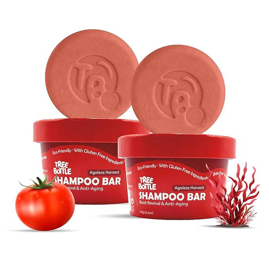 Hyaluronic Acid Shampoo Bar With Tomato & Red Algae Extract – For stronger, restored, and age-defying hair – For Women & Men – Natural & Free of Parabens & Sulfates – Made in USA – 4.5oz (Pack of 2)