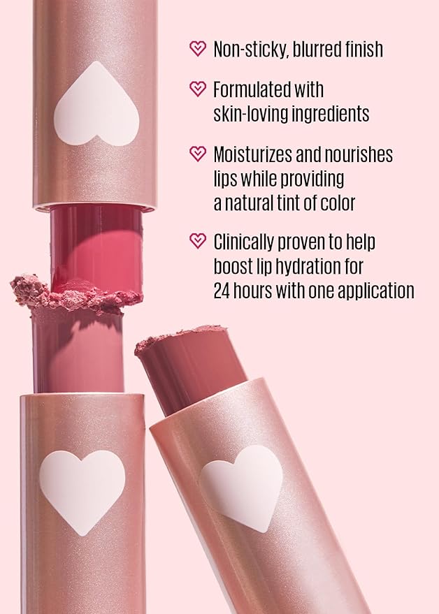 Kaja Love Blur Lip Balm - 05 My Heart | Soft & Comfort Semi-Matte Blurring Daily Color Lip Balm | Shea Butter, Avocado Oil, Citrus Unshiu Peel Extract, Vitamin E Infused |4g / 0.14oz.